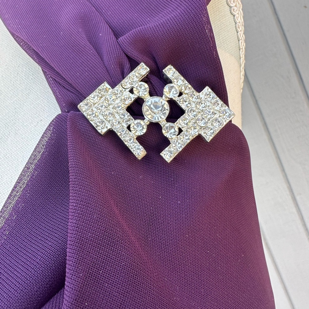 R & M Richards Purple Evening Gown - Picture 8 of 12